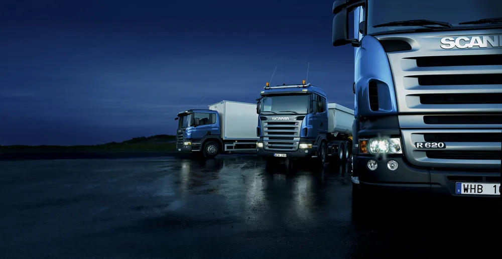 Freight trucks illustrating land transportation services